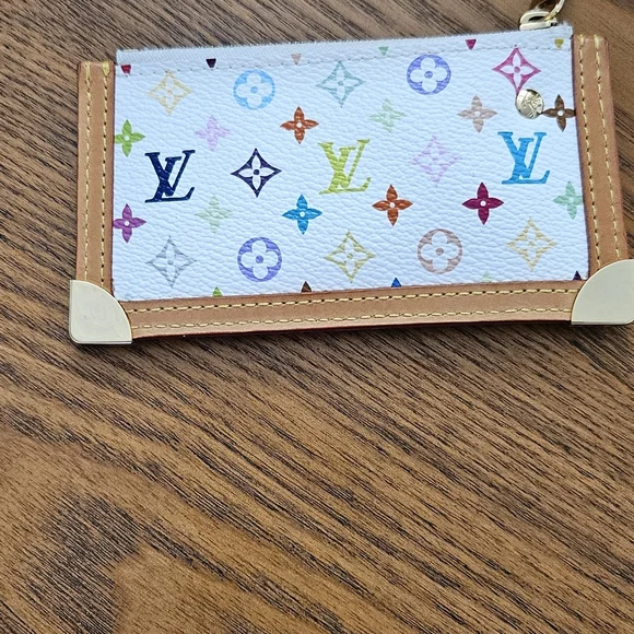 ☆ MINT☆ Louis Vuitton x Takashi Murakami Multicolor Pochette Cles Blanc - Picture 9 of 13